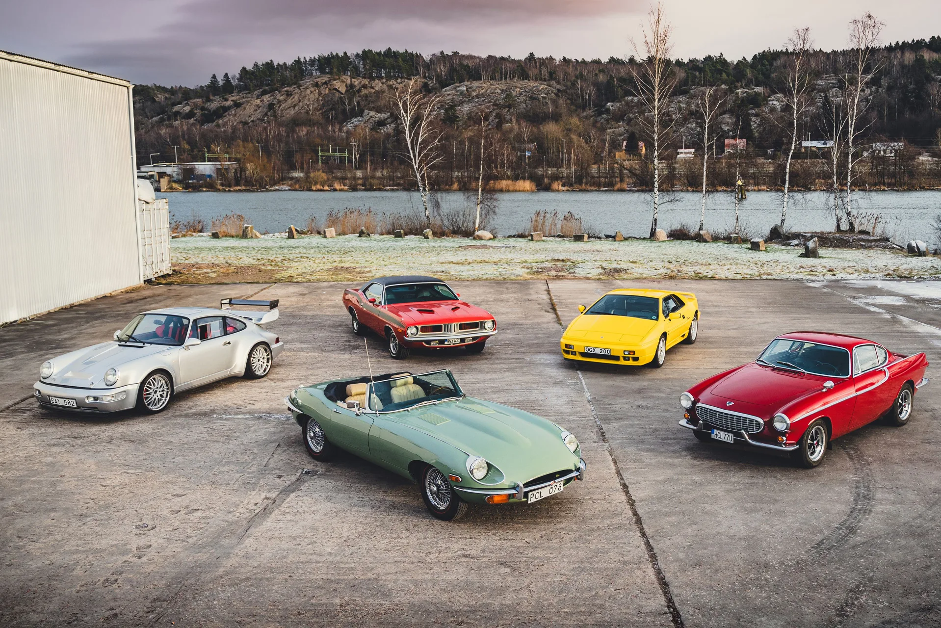 Gruppbild – flera bilar i samma miljö (enhetlig stil)